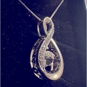 .925 Tughra Sterling Silver Diamond in Motion Pendant